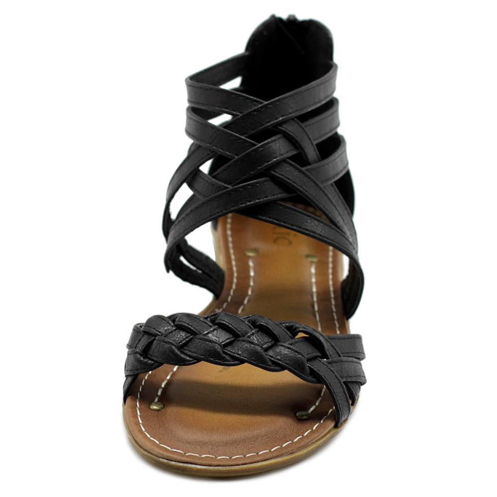 STUART WEITZMAN Caesar Stretch Gladiator Sandals Black Silver Studded Size  8 M | eBay