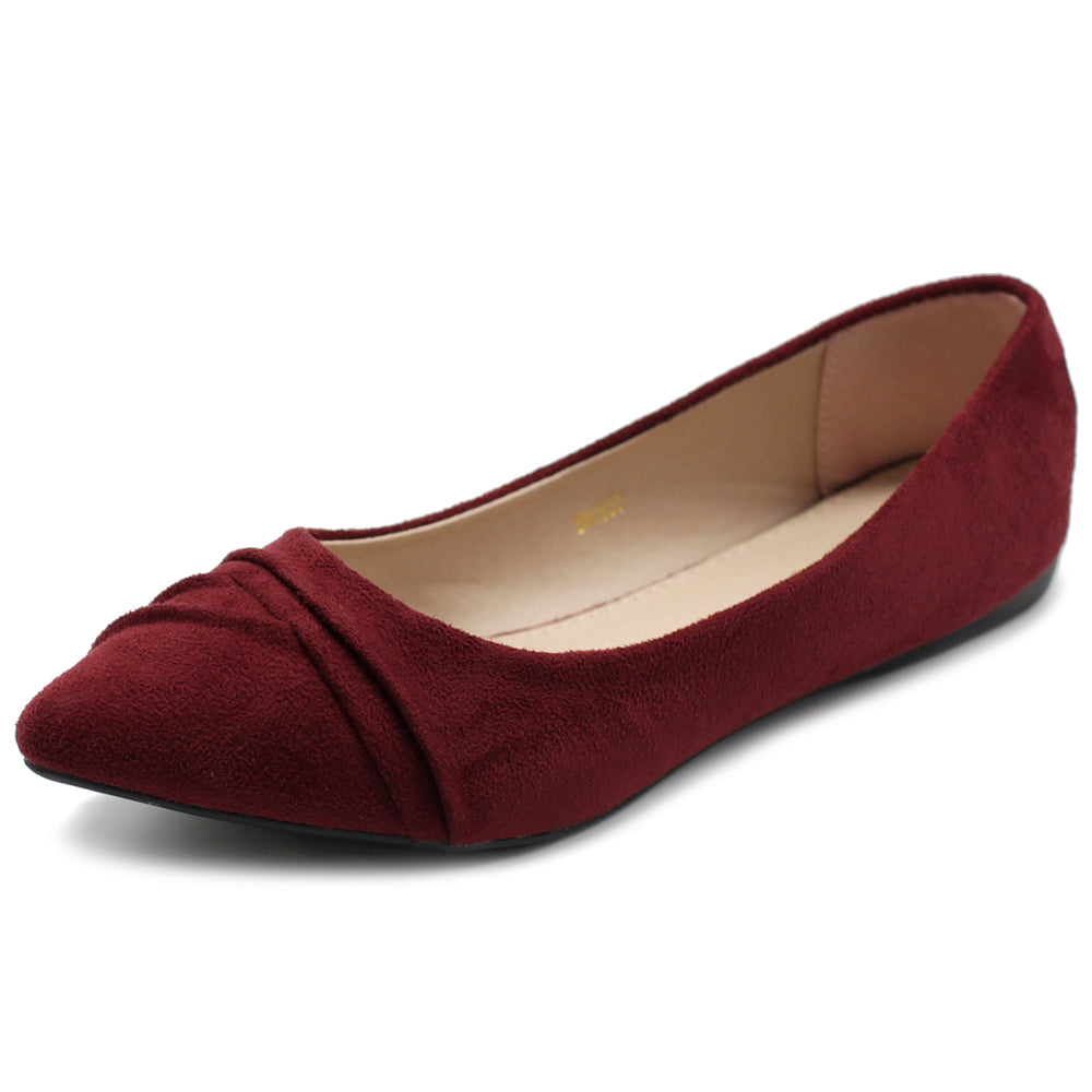 Womens burgundy flat clearance shoes