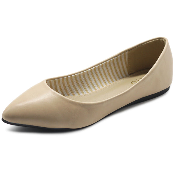 Ollio Women's Ballet Shoe Comfort Basic Light Multi Color Flat