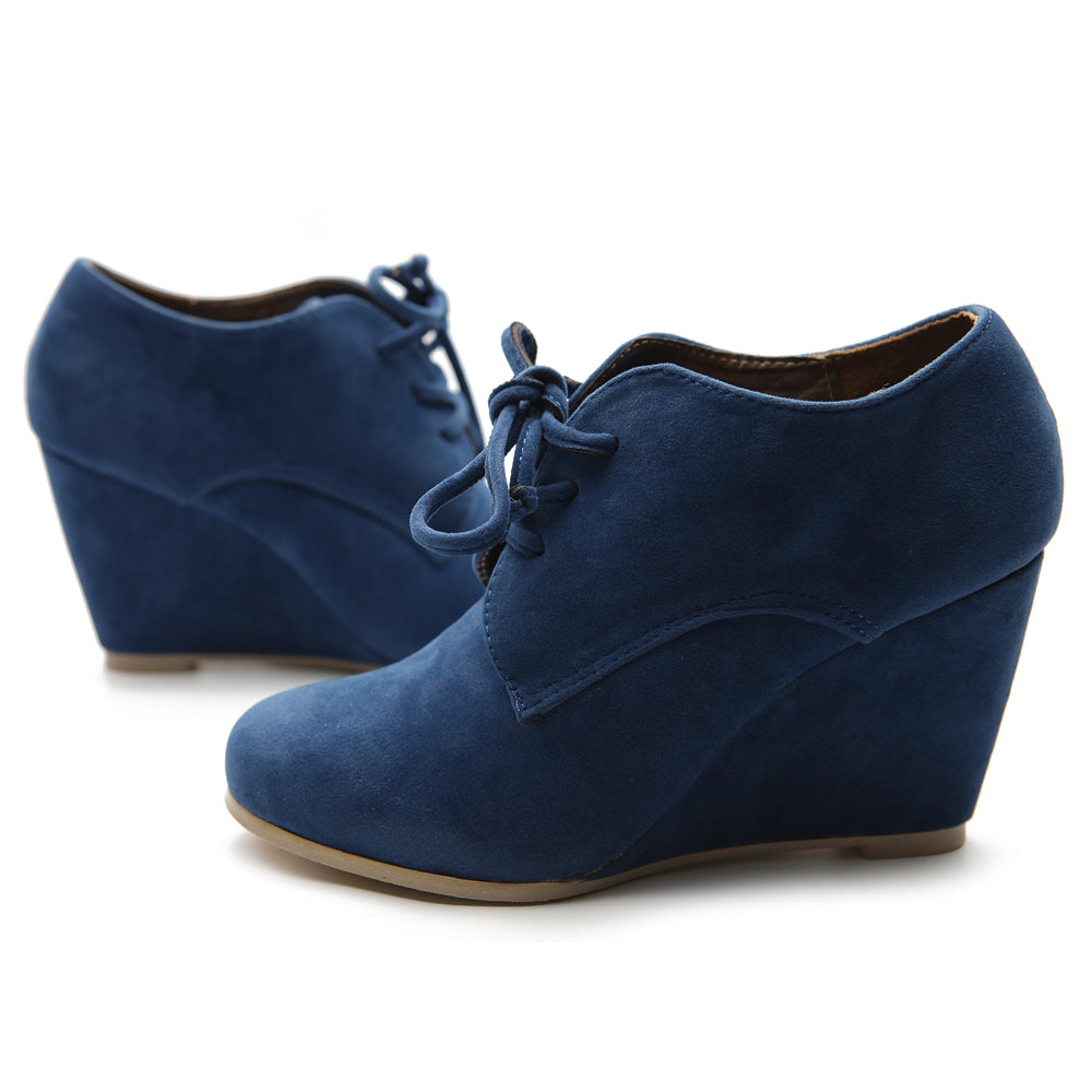 Faux on sale suede wedges